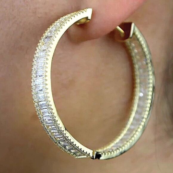 Stunning large hoop earrings ✨✨✨✨ - Picture 1 of 9